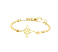 VASSAGO Bracciale Nodo Delle Streghe per Donne Uomini | Acciaio Inossidabile Nodo Celtico Della Strega Regolabile, Wicca Stregoneria Pagana Amuleto Gioielli Regalo