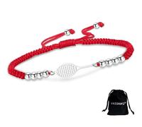 VASSAGO Braccialetto a forma di racchetta da tennis per donne e uomini, delicato, regolabile, charm a forma di racchetta da tennis, bracciale sportivo a strati, gioielli regalo per amanti dello sport