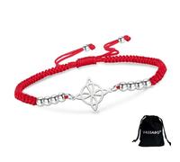 VASSAGO Braccialetto con nodo streghe per donne e uomini in acciaio inossidabile nodo celtico magico regolabile colorato perline intrecciato nodo strega braccialetti stringa Wiccan stregoneria