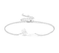 VASSAGO Braccialetto Da Golf Per Donne E Uomini In Acciaio Inossidabile Delicato E Regolabile Con Ciondolo A Strati Per Lo Sport Regalo Per Amanti Del Golf Gioielli Golfisti Teens Figlie (Argento 1)