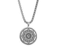 VASSAGO Buddismo Lotus Flower Om Collana per Uomini Donne Unalome Lotus Ciondolo Buddismo Om Aum Ohm Simbolo Mandala Ciondolo Yoga Gioielli Spirituale Regalo, Acciaio inossidabile