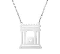 VASSAGO Collana Beit HaMikdash, Secondo Tempio di Gerusalemme | Collana Cava Del Secondo Tempio Con Cuore Interno, Gioiello Religioso Ebraico Israelita E Ebraico Di Hanukkah Regali Donne