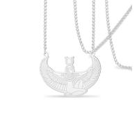 VASSAGO Collana con ciondolo a forma di dea egizia Iside per donne e uomini, in acciaio inox, stile antico Egitto, protezione greca, amuleto, mitologia, gioielli, regali, Acciaio inossidabile, Nessuna