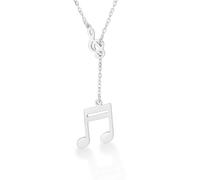 VASSAGO Collana con ciondolo a forma di nota musicale da donna, con chiave di violino e nota musicale, in acciaio inossidabile, regalo per musicista, amante della musica, insegnante, Acciaio