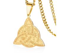 VASSAGO Collana con Ciondolo a Nodo di Strega Triquetra Triquetra Collana con Nodo Celtico Triquetra Cristiana Trinità Collana con Nodo Irlandese Strega Wicca pagano Gioielli