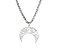 VASSAGO Collana con luna crescente con artiglio di gatto, collana con ciondolo a forma di gatto sulla luna, regalo per gli amanti dei gatti per gli amanti dei gatti regalo di compleanno di Natale per
