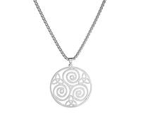 VASSAGO Collana con Nodo Celtico a Spirale Tripla triscele con Ciondolo Celtico a Spirale Collana con Nodo trinità a Spirale buona Fortuna Collana con Nodo Celtico Irlandese Gioielli