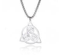 VASSAGO Collana con nodo celtico a spirale tripla triscele con ciondolo celtico a spirale collana con nodo trinità a spirale buona fortuna collana con nodo celtico irlandese gioielli