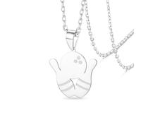 VASSAGO Collana da bowling in acciaio inossidabile con ciondolo a forma di ciotola da bowling gioielli sportivi regali per giocatori allenatori fan donne figlia (Argento)