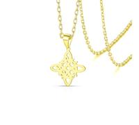VASSAGO Collana del Nodo delle Streghe Collane con Pendente a Nodo Celtico Gioiello Portafortuna In Acciaio Inossidabile cavo con Simboli Irlandesi Wiccani e Pagani Ideale come Regalo