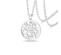 VASSAGO Collana di nodi delle streghe Collane di pentagrammi del Tetragramma Ciondolo a forma di nodo celtico Protezione Stregoneria Pagana Gioielli irlandesi (Collana Tetragrammaton-Argento 1)