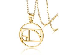 VASSAGO Collana Fibonacci, Rapporto Dorato e Spirale Geometrica - Ciondolo Matematica Irrazionale