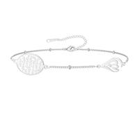 VASSAGO Islamic Ayatul Kursi Bracciale ovale per le donne Allah Teardrop Link Bracciali Arabi Musulmani Corano Calligrafia Braccialetto di fascino Islam Eid Ramadan Regalo Gioielli (Ayatul Kursi-S)