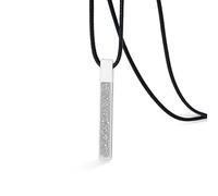 VASSAGO Islamic Ayatul Kursi Collana Allah Arabic 3D Bar Necklace - Muslim Quran Stainless Steel/Leather Islamic Eid Jewelry Gift