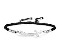 VASSAGO Zulfiqar Bracciale per donne e uomini in acciaio inossidabile Imam Ali Spada Bracciale islamico arabo braccialetto corda intrecciata bracciale islamico gioielli musulmani (String-B-S)