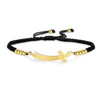 VASSAGO Zulfiqar Bracciale per donne e uomini in acciaio inossidabile Imam Ali Spada Bracciale islamico arabo braccialetto corda intrecciata bracciale islamico gioielli musulmani (String-B-G)