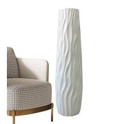 VASSO PIANO -22.83x4.33 pollici - Vaso in ceramica | Pentola di stretta alta per disposizione dei fiori secchi - decorazioni per la casa in stile europeo | Porta del - centro