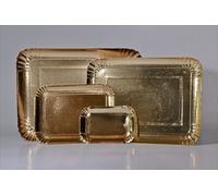 VASSOI CARTONE ORO N. 8 28X38 VASSOIO CARTA DORATI RETTANGOLARI ALIMENTI