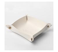 Vassoi. Cestino, portachiavi, portafogli, cellulari, vassoio portaoggetti, comodino o cassettiera, piatto portaoggetti decorativo for tavolino da caffè(White,Small2)