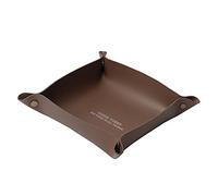 Vassoi. Cestino, portachiavi, portafogli, cellulari, vassoio portaoggetti, comodino o cassettiera, piatto portaoggetti decorativo for tavolino da caffè(Brown,Large1)