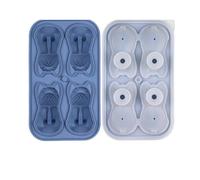 Vassoi coperti | Stampo in silicone a 4 fori a forma di cane | Stampo per whisky con coperchio per festa del papà, festa della mamma, Ringraziamento, Natale