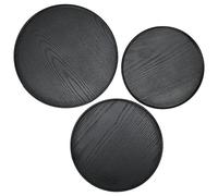 Vassoi da Portata Stoviglie Rotonde in Legno Vassoio di Frutta da Dessert 30 Cm 27 Cm 24 Cm Diametro per la Casa Hotel 3 Pezzi/set