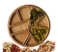 Vassoi da portata - vassoi per servire alimenti | grande con 8 scomparti estraibili | Pabezle Board in legno, di salumi per verdura, frutta, dessert, snack