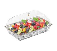 Vassoi Da Servizio Per Feste,Stoviglie per il Buffet,41.5x25.0 cm Vassoi Da Servizio Per Feste Con Scomparti E Coperchio | per Vacanze Compleanni Eventi Snack Biscotti Frutta