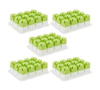 Vassoi di germinazione delle piante - set di 5 vassoi di avvio per piantine riutilizzabili in silicone | 71g Vaso per foro per la coltivazione delle piante | Cellule Starter per semi interni | Contene