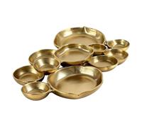 Vassoi Di Servizio A Club, Vassoio Di Presentazione A Pavimenti Stile Retro, Vassoio Da Servizio Oro Bianco A Grappolo, Per Frutta Verdura Insalate Pasta Salumi Dessert Buffet Feste E Matrimoni