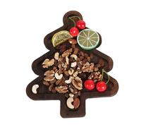 Vassoi di servizio di cibo di Natale, vassoio in legno dell'albero di Natale,Piatto di servizio da dessert del festival carino | Vassoio per biscotti, piatto di albero di Natale, per torta di frutta