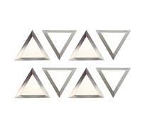 Vassoi di Smistamento per Perline Triangolari in Alluminio 8 Pezzi per Nail Art, Gioielli, Progetti Fai Da Te, Dimensioni 6.5x8.1 cm