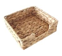 Vassoi di vimini, vassoio di rattan rettangolo, 8.7x8.7x2.8 vassoio di vimini, vassoio per bagno giacinto acqua, cesto in tessuto portatile per tavolino da caffè arredamento, cestino di stoccaggio