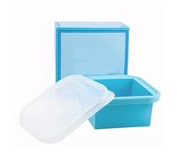 Vassoi for congelatore in silicone for zuppa Cubs, riutilizzabili, for cucina e casa, adatti al microonde con coperchio(2cup-1 pcs)