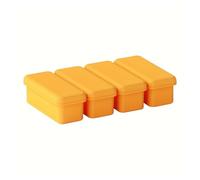 Vassoi for cubetti di ghiaccio in silicone da 1/4 pezzi facili sformare, compatibili for la cucina essenziale(Yellow 1pc)