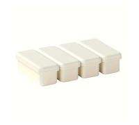 Vassoi for cubetti di ghiaccio in silicone da 1/4 pezzi facili sformare, compatibili for la cucina essenziale(White 1pc)