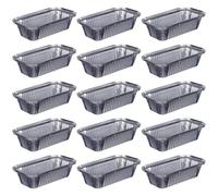 Vassoi in alluminio per grill, 15 pezzi, RFF200 resistenti, capacità 650 ml, vassoio per grasso per barbecue a gas, compatibile con Charbroil & Saber, senza coperchio, per barbecue e cucina all'aperto
