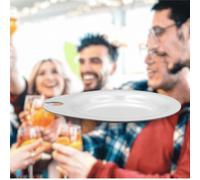 Vassoi in melamina SET 4 PEZZI APERIVIBE il piatto perfetto per servire aperitivi Dimensioni 22x25x h 2 cm stampaggio ad iniezione colore Bianco