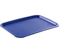 HENDI Vassoio da portata AmerBox, medio, rettangolare, multiuso, vassoio da servizio, da cucina, per fast food, per servire cibo e bevande, 305x415x(H)20mm, blu, polipropilene