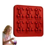 Vassoi in silicone, 15 x 16 cm, 140 g, stampo per cubetti a 6 fori, facile da rilasciare, organizer a forma di auto da corsa, gadget da cucina, per ghiaccio, succhi, whisky, bourbon, cocktail