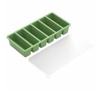 Vassoi in silicone per congelatore per alimenti con coperchio rettangolare 6 stampi a tenuta stagna gadget strumenti scomparti ghiaccio P9J2 Fare