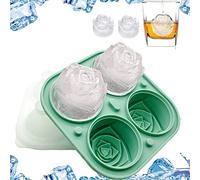 Vassoi in silicone per cubetti di ghiaccio con coperchio, a forma di rosa 3D per cubetti di ghiaccio, stampi senza BPA, silicone facile da rilasciare e vassoi flessibili, whisky, cocktail