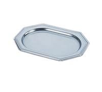 Vassoi Lusso - Ottogonali 24,5X34,5 Cm Argento Pet - 100 Unità