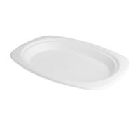 Vassoi Ovali "Bionic" 23,3X16,5X2 Cm Bianco Cellulosa - 800 Unità