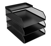 Vassoi Per Archiviazione Ufficio A 3/4 Livelli Portadocumenti Carta Vassoio Lettere Organizzatore Da Scrivania Notebook Sorter Rack Forniture Ufficio