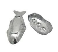 Vassoi Per Cibo Per Vassoio Di Pesce - Vassoio Di Cibo In Alluminio Con Design Pesce, Da Servizio In Metallo Argento, Pratico Set Di Pentola In Stile Thailandese | Assi