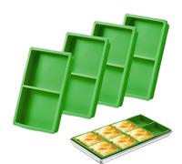 Vassoi per congelamento in silicone - Set di divisori impilabili da 4 pezzi, cestelli organizer per disidratatore, tappetini per conservazione alimenti 11x17,6x2,6 cm, per stendino | Accesso