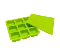 Vassoi per cubetti di ghiaccio per congelatore, contenitore riutilizzabile in silicone con coperchio a 9 cavità, contenitore per ghiaccio, per cocktail, whisky, cucina, bevande, cibo, bar