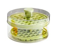 Vassoi per ghiaccio per congelatore, con contenitore, 21 x 15 cm, coperchio a forma di cubo a pressione, facile da congelare per caffè, feste, casa, bar, cocktail, matrimoni, ristoranti