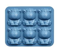Vassoi per ghiaccio per congelatore Easy Release Capybara Silicone | Vassoio per cubetti di ghiaccio con 6 cavità, per whisky, cocktail, bevande, caffè, birra, bevande fredde